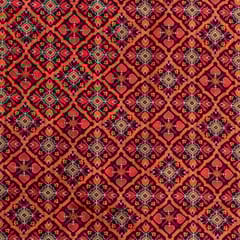 Multi Colour Uppada Digital Printed Fabric