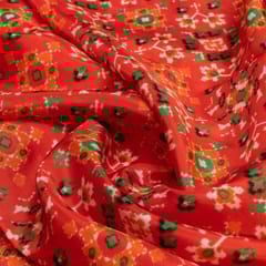 Multi Colour Uppada Digital Printed Fabric