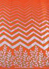 Orange Colour Georgette Embroidered Fabric