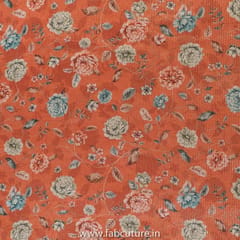 Velvet Digital Print With Embroidered Fabric