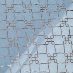 White Dyeble Chinon Chiffon Embroidered Fabric