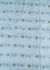 White Dyeable Organza Embroidered Fabric