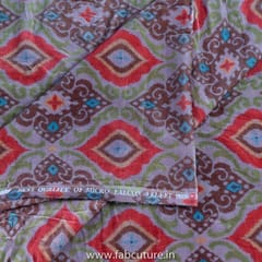 Brown Velvet Digital Printed Fabric