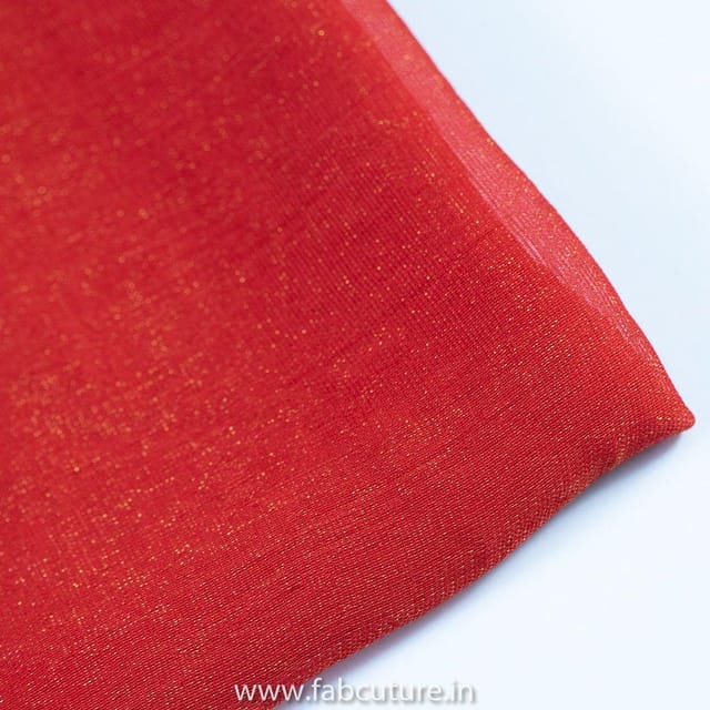 Red Colour Burburry Georgette fabric
