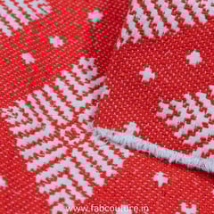 Orange Jacquard Fabric