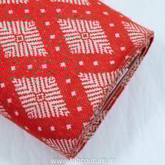 Orange Jacquard Fabric