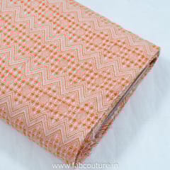 Orange Jacquard Fabric