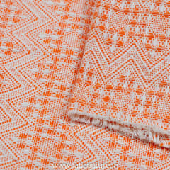 Orange Jacquard Fabric