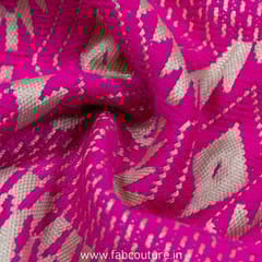 Pink Lurex Jacquard Fabric