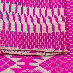 Pink Lurex Jacquard Fabric
