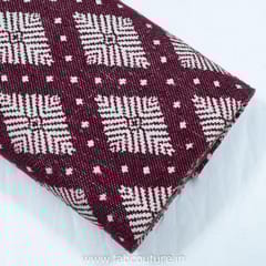 Maroon Jacquard Fabric