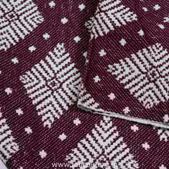 Maroon Jacquard Fabric