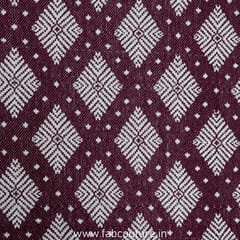 Maroon Jacquard Fabric