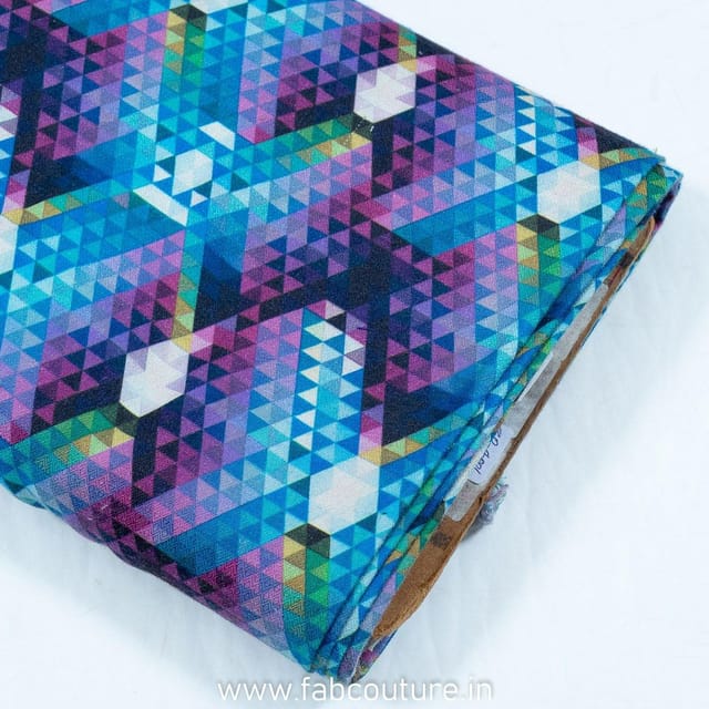 Geometric Spun Print Fabric