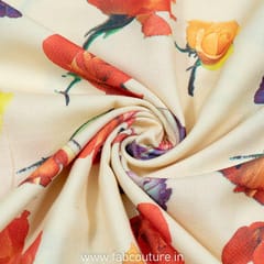 Floral Spun Print Fabric