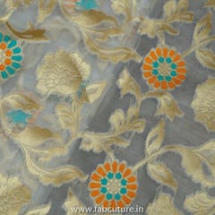 White Dyeable Organza Jacquard fabric