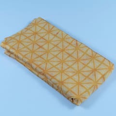 Mustard Colour Georgette Satin Bandhni Printed Fabric