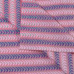 Pink Cotton Discharge Printed Fabric