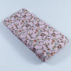 Light Pink Colour Glace Cotton Digital Printed Fabric