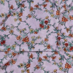 Light Pink Colour Glace Cotton Digital Printed Fabric
