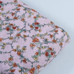 Light Pink Colour Glace Cotton Digital Printed Fabric
