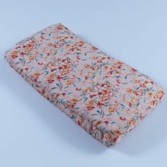 Pink Colour Glace Cotton Digital Printed Fabric