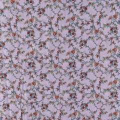 Light Pink Colour Glace Cotton Digital Printed Fabric