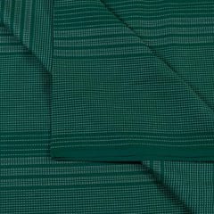 Bottel Green Rayon Kantha Dobby Strips fabric