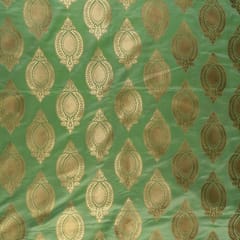 Green Colour Brocade fabric