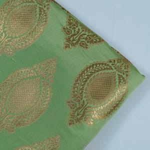 Green Colour Brocade fabric