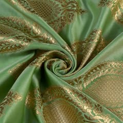 Green Colour Brocade fabric