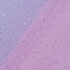 Pink Colour Georgette Thread With Sequins Embroidered Fabric