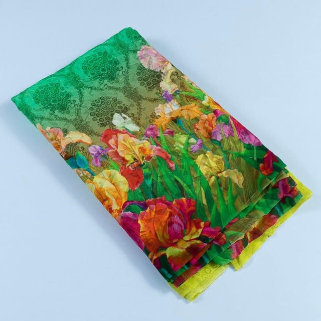 MultiColour Georgette Digital Printed Fabric