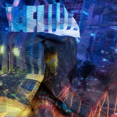 MultiColour Georgette Digital Printed Fabric