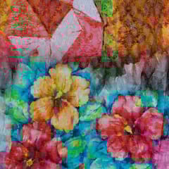 MultiColour Georgette Digital Printed Fabric