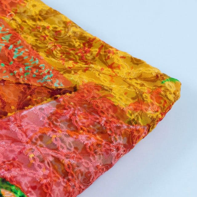 MultiColour Georgette Digital Printed Fabric