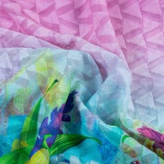 MultiColour Georgette Digital Printed Fabric