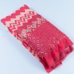 Rani Colour Georgette Sequins Embroidery With Digital Print fabric