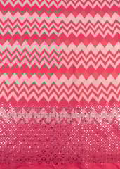 Rani Colour Georgette Sequins Embroidery With Digital Print fabric