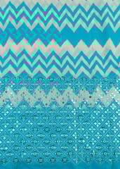 Firozi Colour Georgette Sequins Embroidery With Digital Print fabric