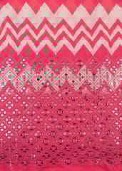 Rani Colour Georgette Sequins Embroidery With Digital Print fabric