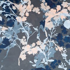 Military Green Korian Satin Silk Digital Printed Fabric