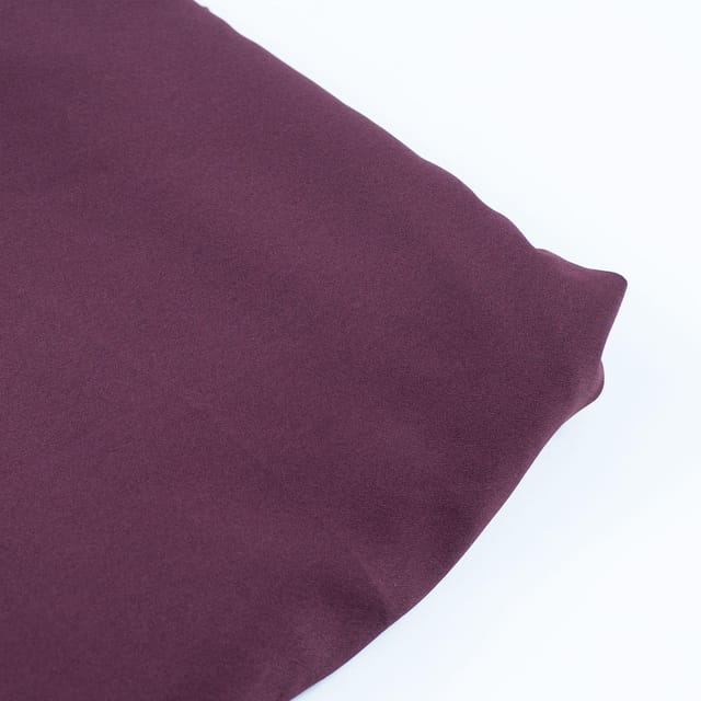Wine Colour Double Georgette Lycra fabric