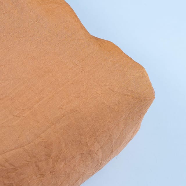 Peach Colour Crush Art Tissue Silk fabric