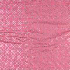 Gajree Colour Chanderi Gota Embroidered Fabric