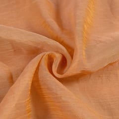 Peach Colour Crush Art Tissue Silk fabric