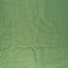Green Colour Crush Art Tissue Silk fabric