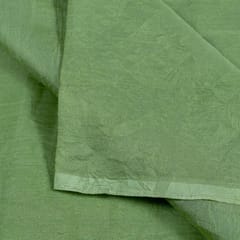 Green Colour Crush Art Tissue Silk fabric