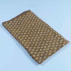 Mustard Colour Cotton Cambric Batik Printed Fabric(1.5Meter Piece)