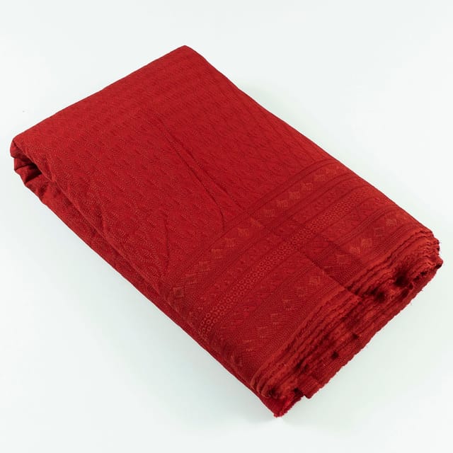 Maroon Colour Big width Rayon chikan fabric